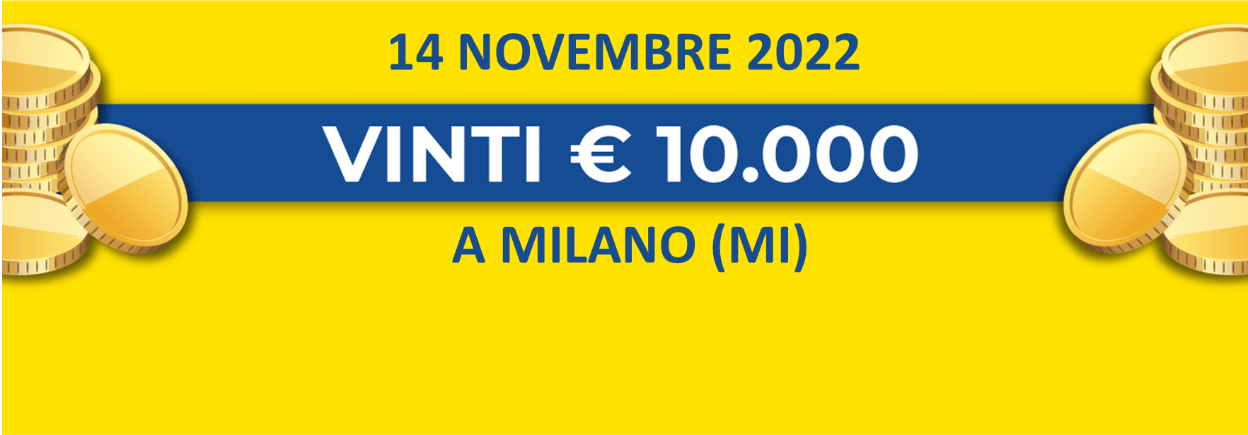 14 novembre: biglietto vincente dei premi giornalieri Lotteria Italia 2022