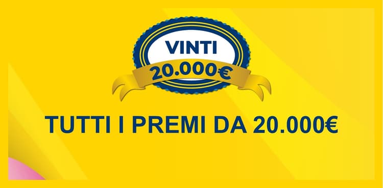 Biglietti vincenti i premi giornalieri da 20.000 €
