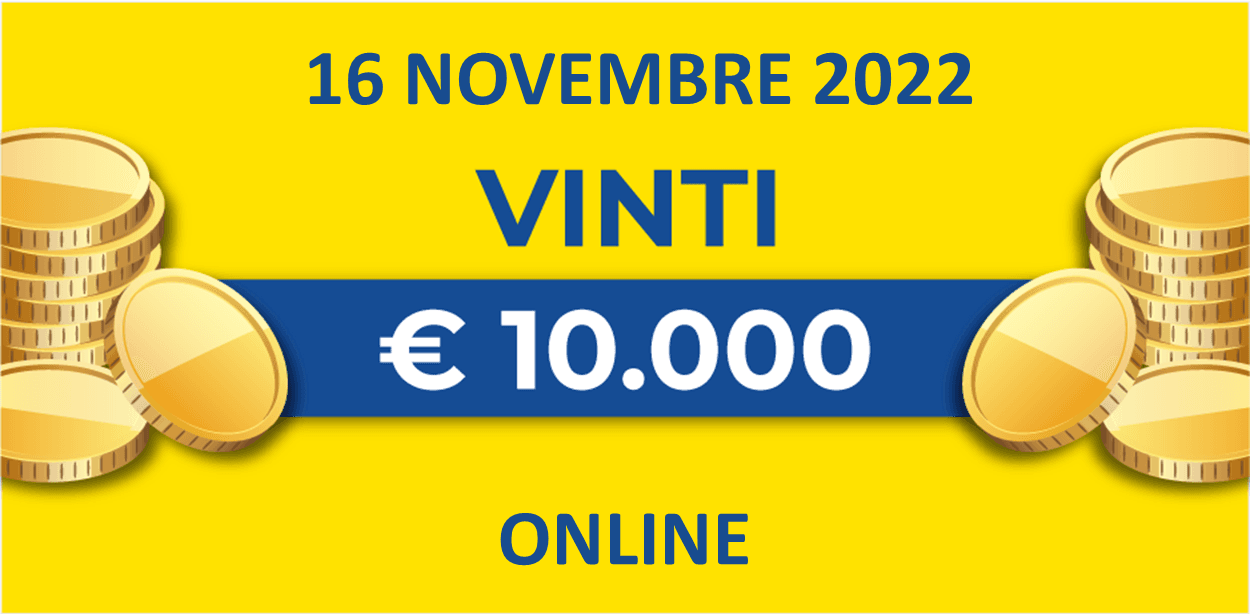 16 novembre: biglietto vincente dei premi giornalieri Lotteria Italia 2022 16 novembre: biglietto vincente dei premi giornalieri Lotteria Italia 2022