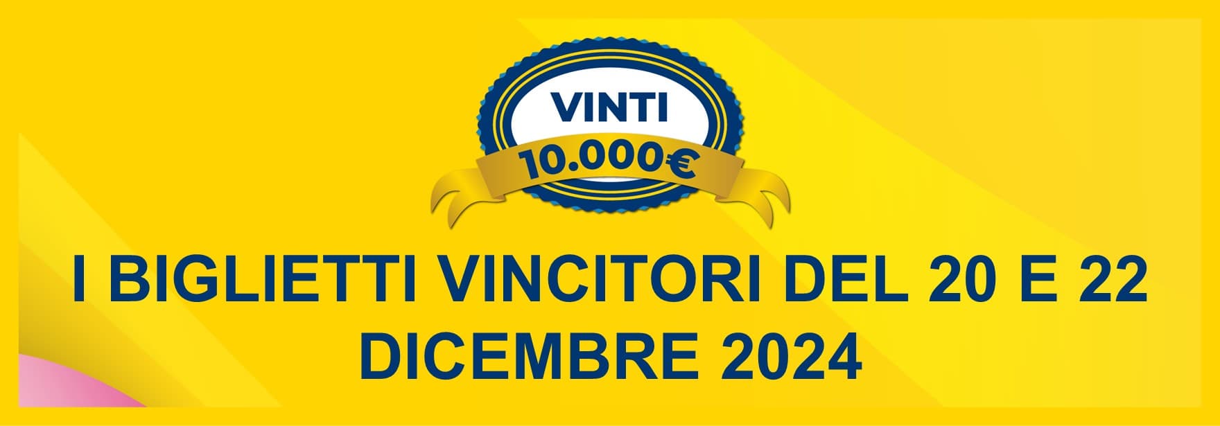 Biglietto vincente il premio giornaliero della Lotteria Italia 2024 del 20 e 22 dicembre Biglietto vincente il premio giornaliero della Lotteria Italia 2024 del 20 e 22 dicembre