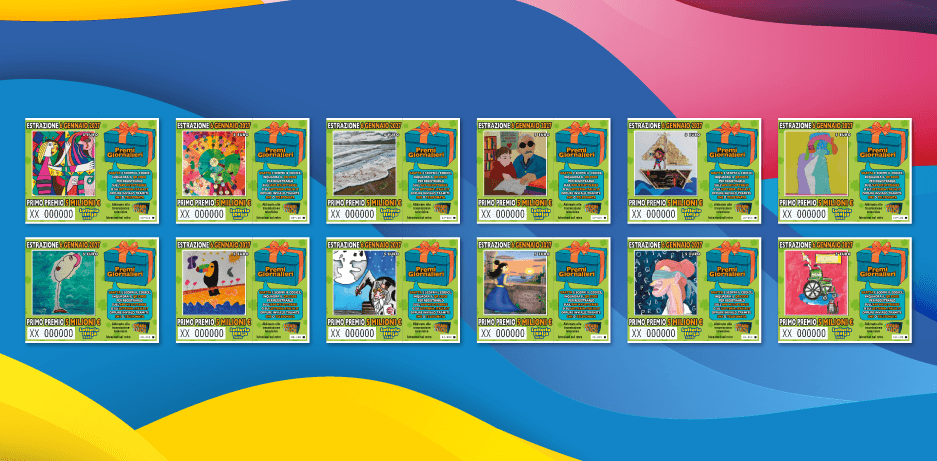 I disegni sui biglietti Lotteria Italia 2026: le 12 grafiche