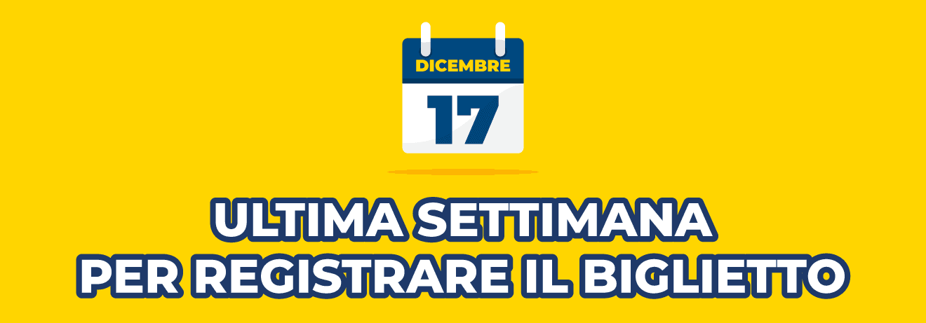 Ultima settimana per registrare il biglietto Lotteria Italia 2023 Ultima settimana per registrare il biglietto Lotteria Italia 2023