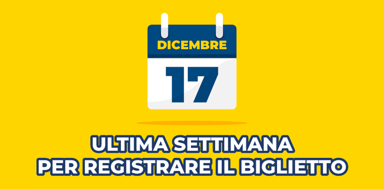 Ultima settimana per registrare il biglietto Lotteria Italia 2023 Ultima settimana per registrare il biglietto Lotteria Italia 2023