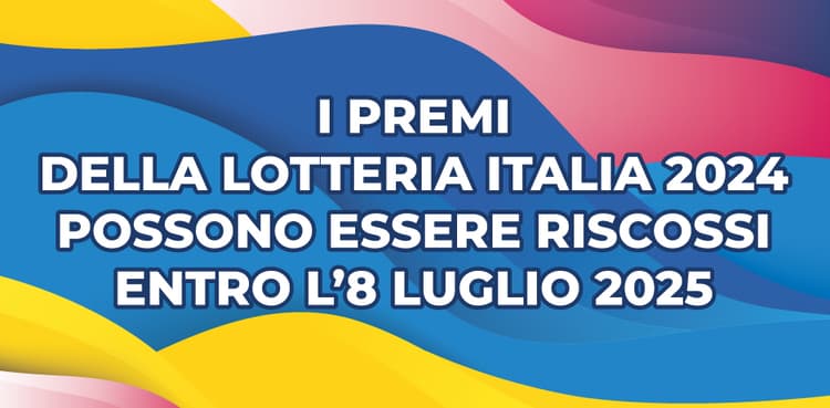 Lotteria Italia 2024: c’è tempo fino all’8 luglio 2025 per riscuotere i premi Lotteria Italia 2024: c’è tempo fino all’8 luglio 2025 per riscuotere i premi