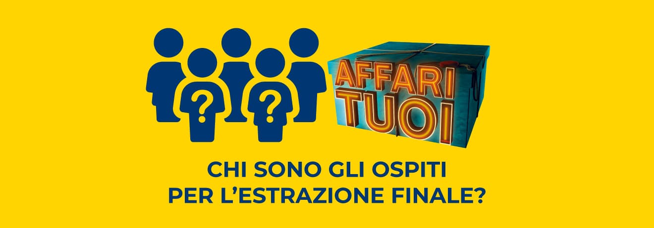 Gli ospiti di Affari Tuoi per l'estrazione finale Lotteria Italia 2024 Gli ospiti di Affari Tuoi per l'estrazione finale Lotteria Italia 2024