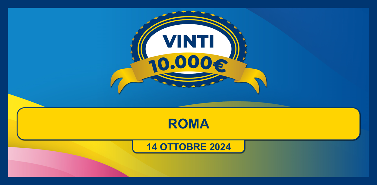 Biglietto vincente il premio giornaliero della Lotteria Italia 2024 del 14 ottobre 