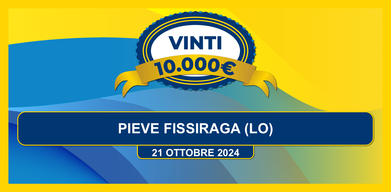 Biglietto vincente il premio giornaliero della Lotteria Italia 2024 del 21 ottobre