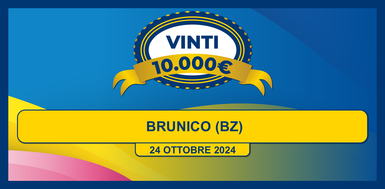 Biglietto vincente il premio giornaliero della Lotteria Italia 2024 del 24 ottobre