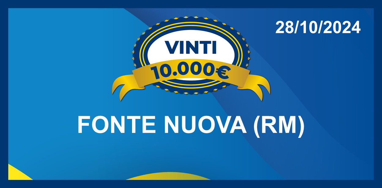 Biglietto vincente il premio giornaliero della Lotteria Italia 2024 del 28 ottobre