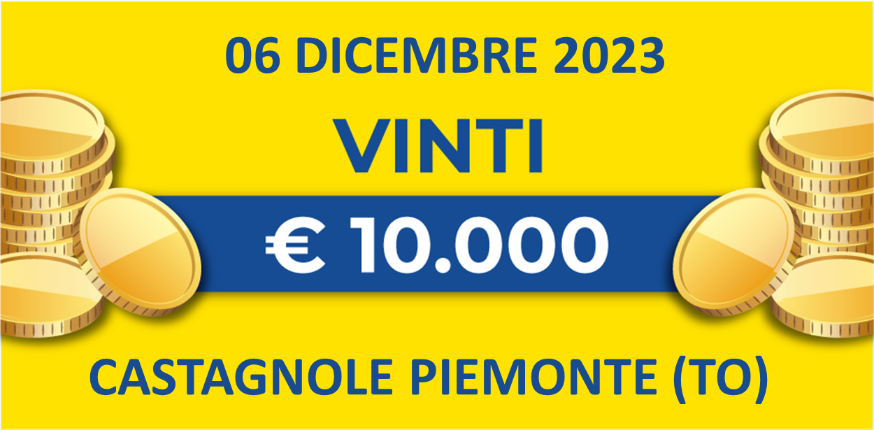 Biglietti vincenti del 06 dicembre dei premi giornalieri Lotteria Italia 2023