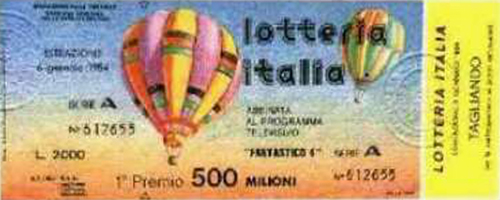 biglietto Lotteria Italia del 1983 - «Fantastico 4»