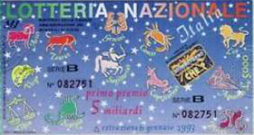 biglietto Lotteria Nazionale Italia del 1992 - «Scommettiamo CHE?»