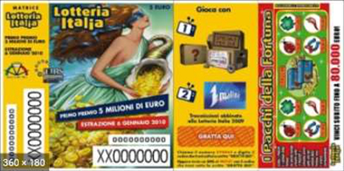 biglietto Lotteria Italia del 2009 - «Affari tuoi»